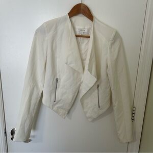 Yumi Kim Cream Blazer with Zipper Accents